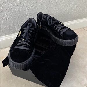 Fenty by Rihanna Black Velvet Fashion Sneakes